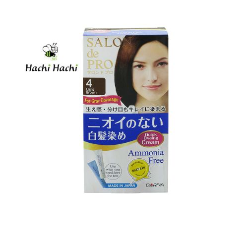 Kem nhuộm tóc Salon de Pro 4 Light Brown Dariya - Hachi Hachi Japan Shop