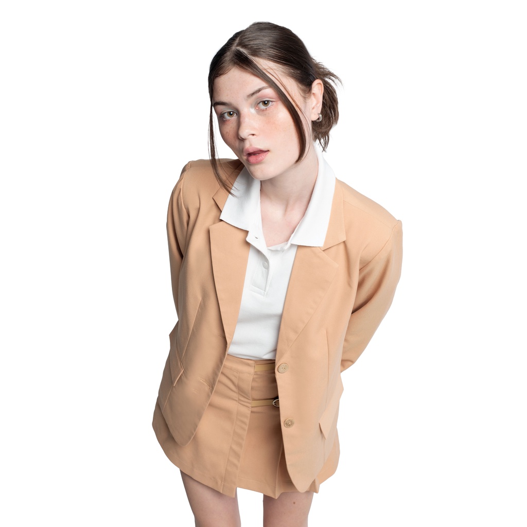 Usthebasic - Set áo váy Front Pocket Blazer