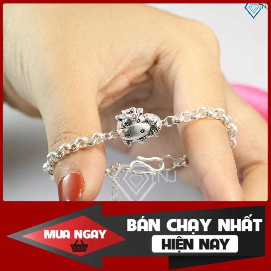 Lắc tay bạc cho bé trai, bé gái, tuổi sửu, tuổi con trâu