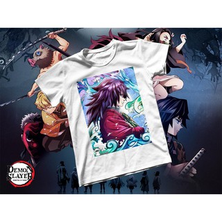 Áo thun Cotton Unisex - Anime - Kimetsu no Yaiba - Thủy trụ tomioka