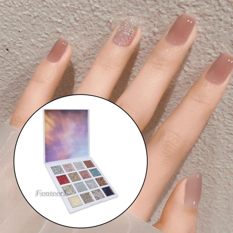 Hộp Gel Màu Trơn Chuyên Dụng Cho Trang Trí Móng Tay Fenteer1