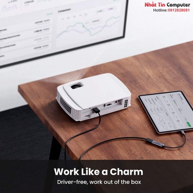 Cáp chuyển đổi USB type-C to HDMI hỗ trợ 4K@60Hz chính hãng Ugreen 70444 bọc nhôm cao cấp  - Phân Phối Chính Hãng