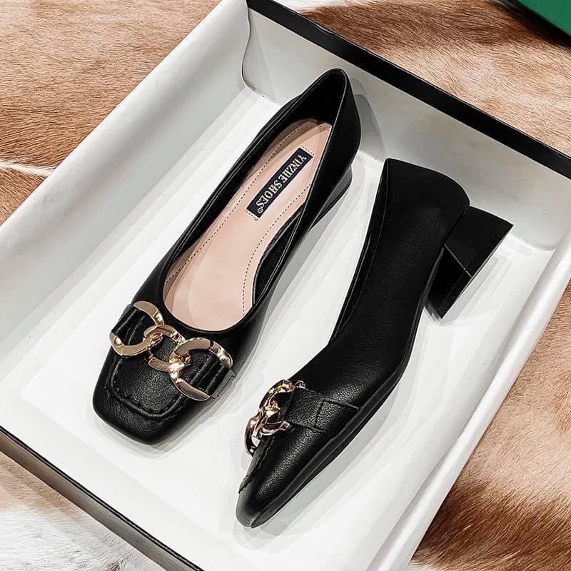 Giày búp bê phối xích