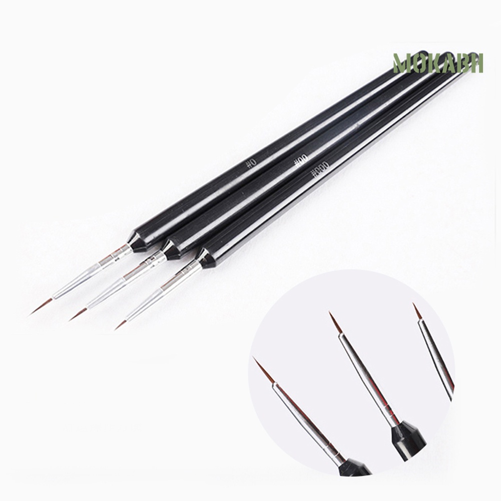 Bộ 3 Cọ Vẽ Móng Tay Nghệ Thuật