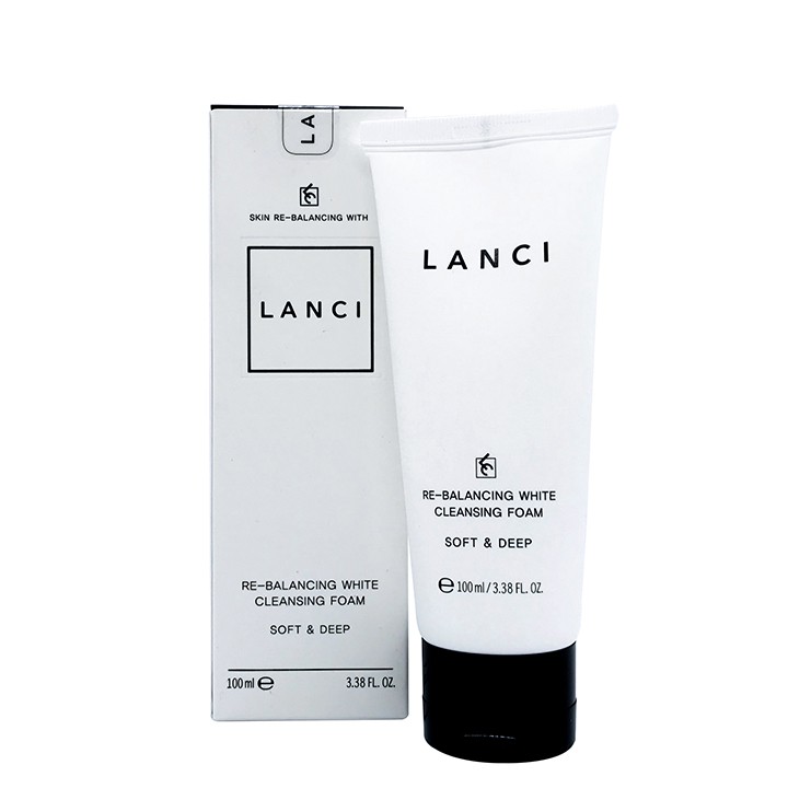 Sữa Rửa Mặt Trắng Da Lanci Whitening Deep Clean 100ml Hàn Quốc Làm Sạch Da, Ngăn Ngừa Mụn, Cấp Ẩm Da - Lvy Beauty