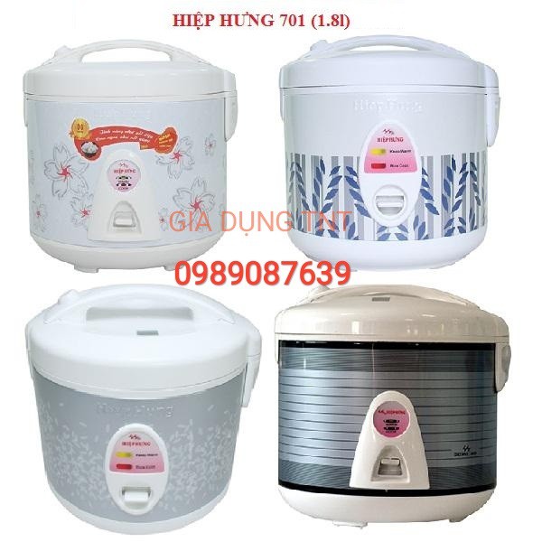 [Mã ELHADEV giảm 4% đơn 300K] Nồi Cơm Điện Hiệp Hưng 701 Dung Tích 1.8 Lít Phù Hợp 3-7 Người Ăn, Bảo Hành 12 Tháng