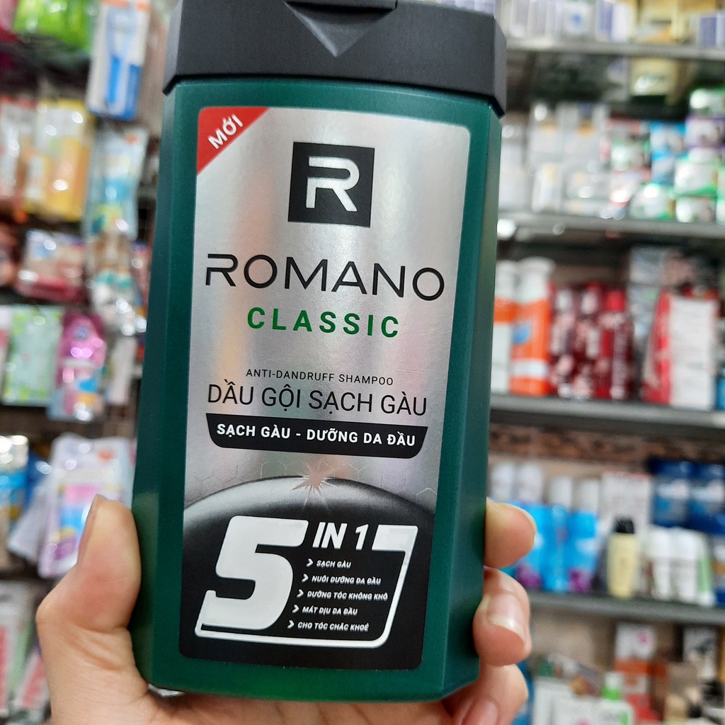 Dầu gội sạch gàu Romano Classic 5 in 1 180g