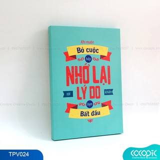 Tranh chữ slogan cổ động tạo động lực trang trí văn phòng Cocopic TPV024