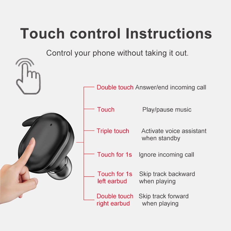 Tai nghe bluetooth giá rẻ Y30, tai nghe chuyên nghiệp thể thao âm thanh không dây có micro, tai nghe nhét tai thể thao TWS không dây cao cấp mini,  true wireless bluetooth earphone