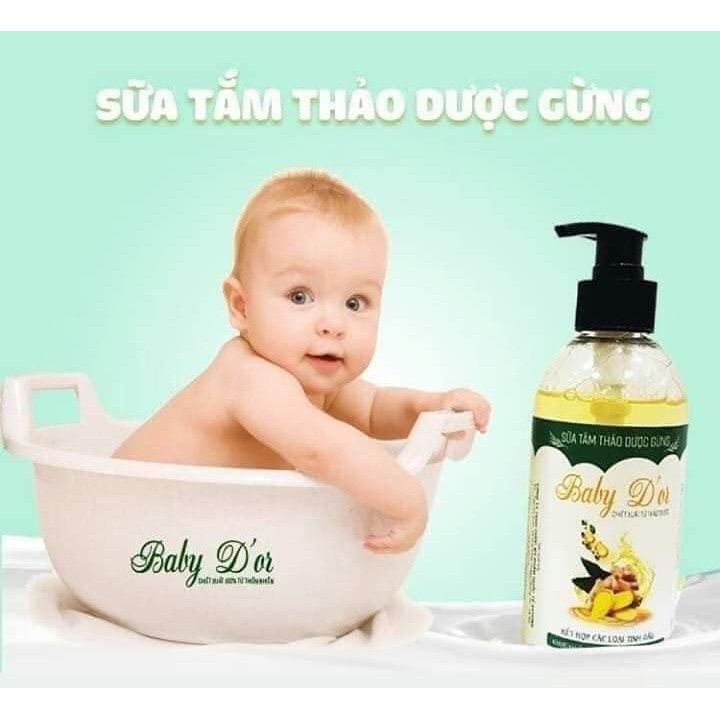 Sữa Tắm Thảo Dược Gừng Baby D'or Kháng Khuẩn Cho Làn Da Bé 300ml