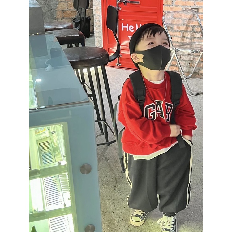 [Hàng Có Sẵn] Set Áo Sweatshirt Kèm Quần Dài Phong Cách Đường Phố Thời Trang Mùa Xuân Cho Bé Trai