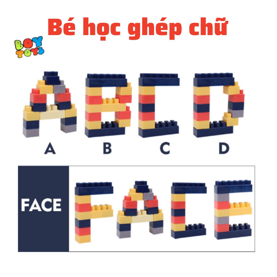 Hộp đồ chơi xếp hình lego 100 chi tiết đồ chơi giúp bé phát triển trí thông minh