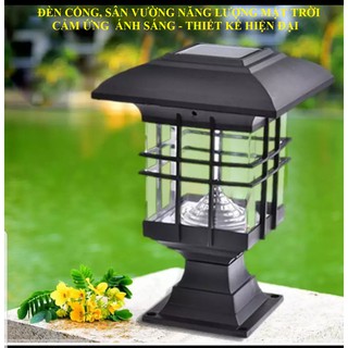 BỘ 02 ĐÈN TRỤ CỔNG ĐÈN SÂN VƯỜN NĂNG LƯỢNG MẶT TRỜI