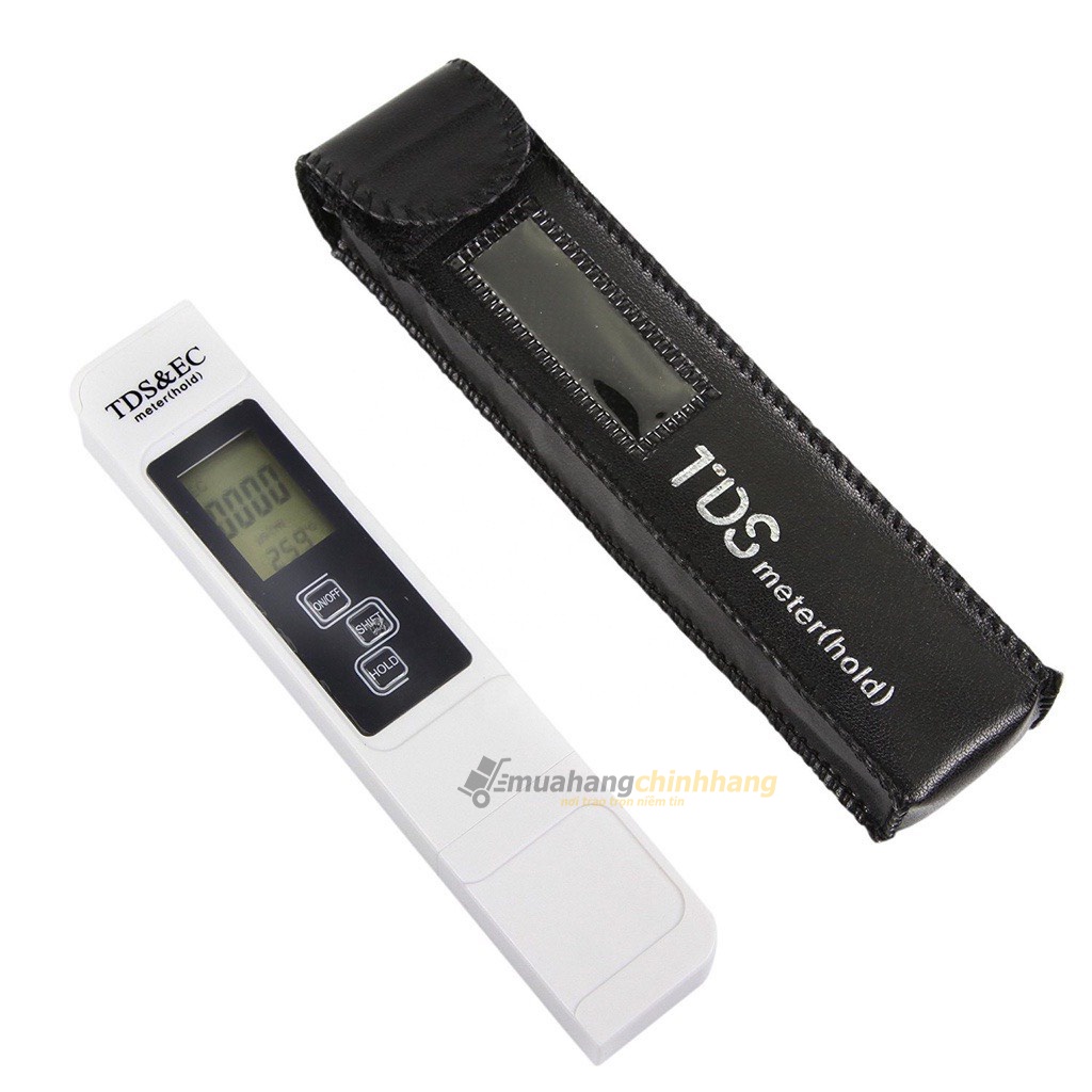Bút thử nước sạch TDS và EC, bút test nước nhanh chóng, hiệu quả, chính xác 3 trong 1 có bao da đựng