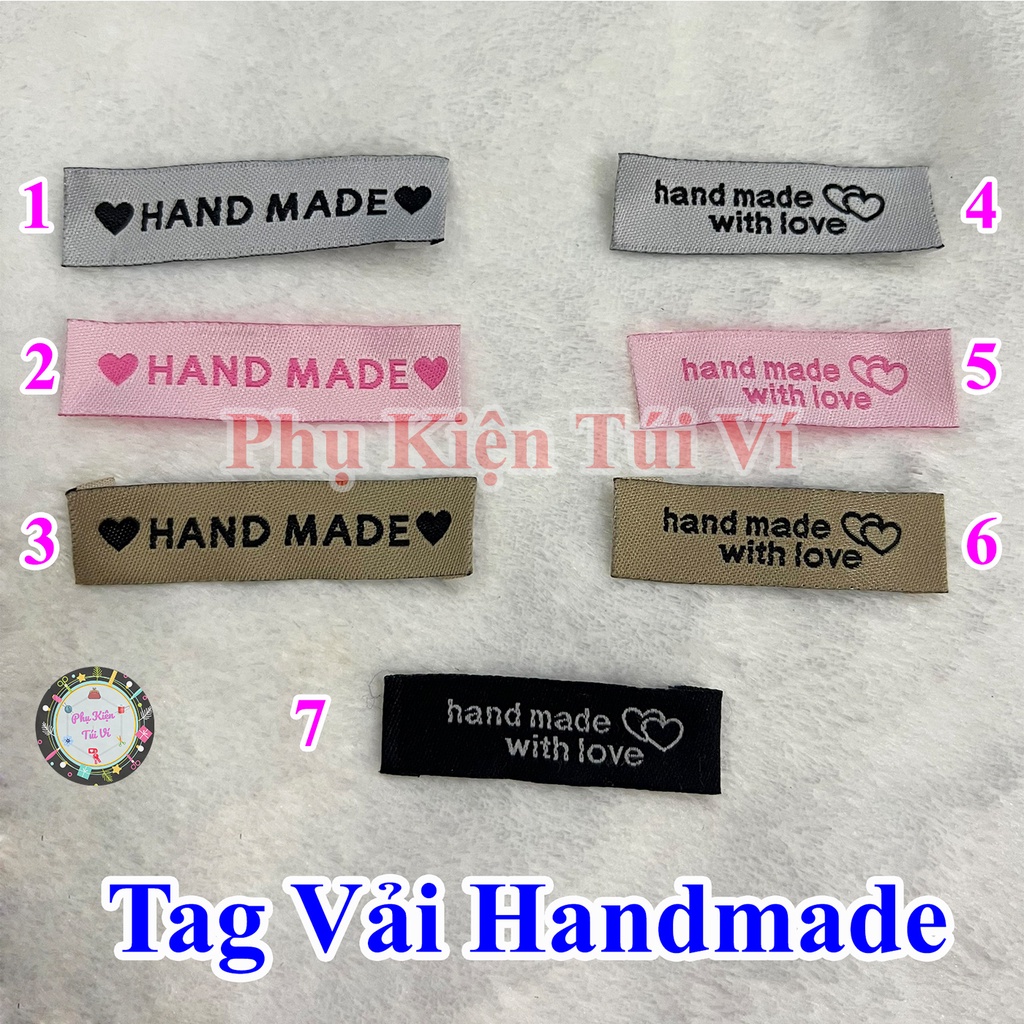 Tag vải handmade 4k/ cái