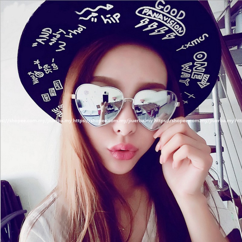 Kính mát gọng trái tim đáng yêu phong cách Hàn Quốc cho nữ