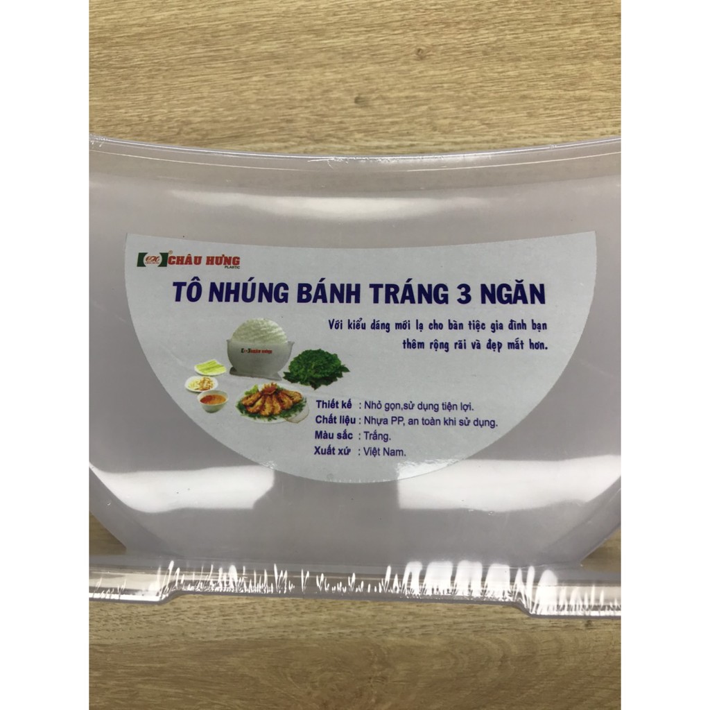 tô nhúng bánh tráng 3 ngăn loại size lớn ( 1 cái )