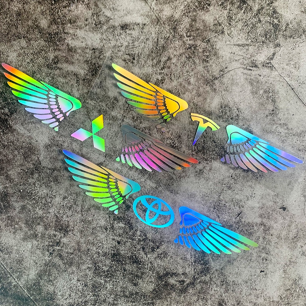 Cánh Nhãn dán xe Tia laze TOYOTA Xe hơi Trang trí đề can Kính chắn gió phía sau Biểu tượng Hình dán