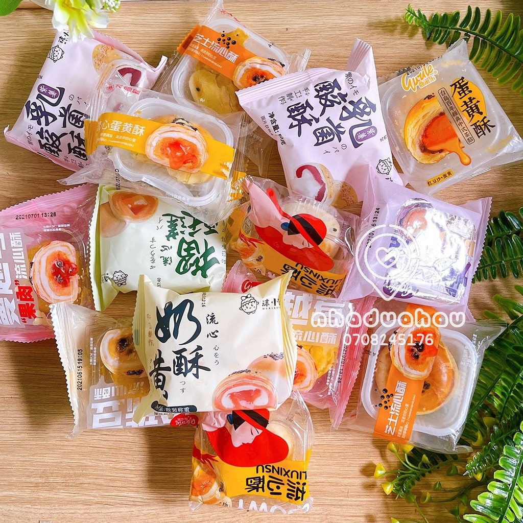 Một ký bánh pía ngàn lớp nhân mochi trứng muối các loại Đài Loan