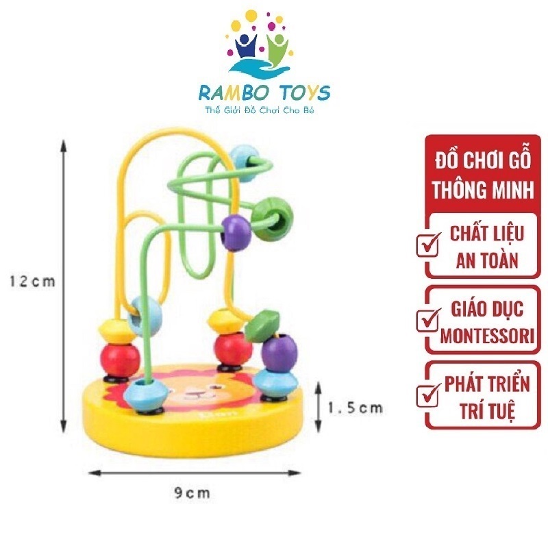 Đồ chơi gỗ luồn hạt mê cung cho bé rèn luyện đôi tay khéo léo theo phương pháp Montessori - MÊ C UNG