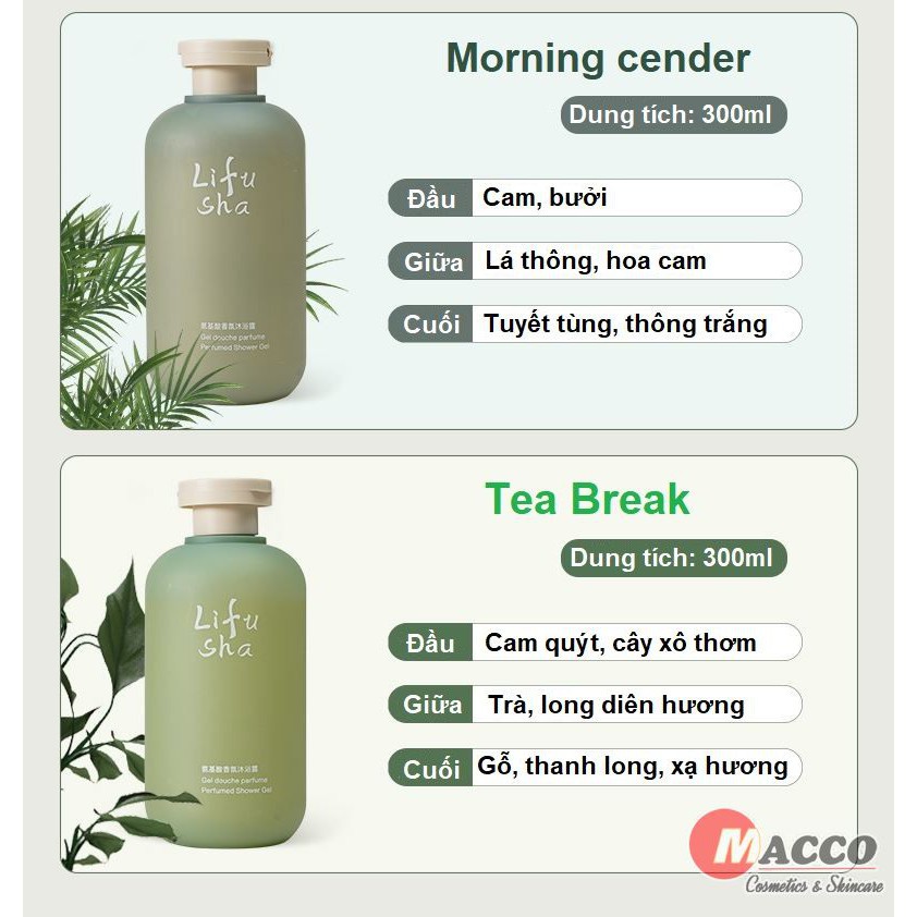 Sữa Tắm Nước Hoa Lifusha Thư Giãn 300ml Hương Thơm Nhẹ Nhàng Quyến Dũ | BigBuy360 - bigbuy360.vn