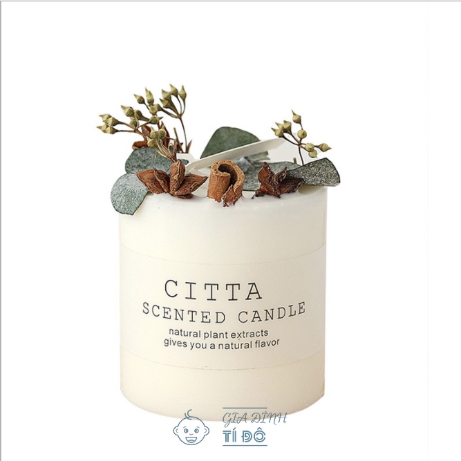 Nến Thơm Handmade CITTA Home Candle Hương Thơm Bốn Mùa Hoa Khô Tự Nhiên Trang Trí Nhà Cửa