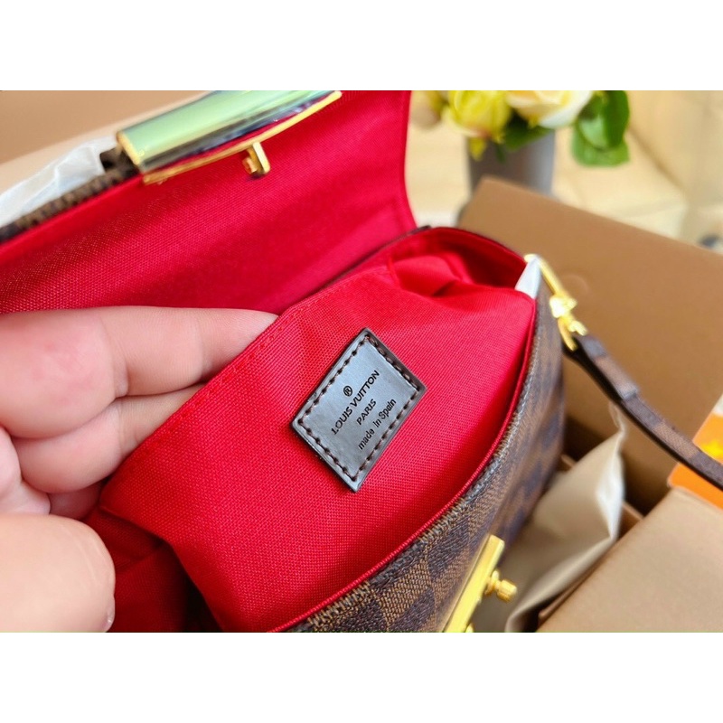 Túi xách nữ Lv Croisette Da thật SuperVip Fullbox nam châm cao cấp 2 lớp