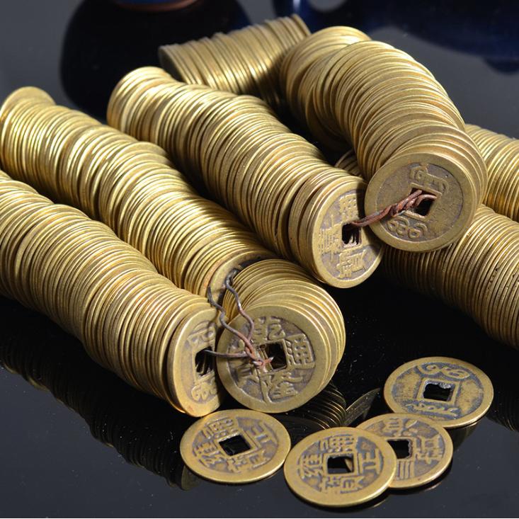 Combo 300 đồng xu âm dương chất liệu đồng thau