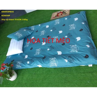 áo bọc nệm, hay bọc nệm 2 mặt cotton có khóa kéo  ( size: 1m/m2/m4/m6 x 2m )