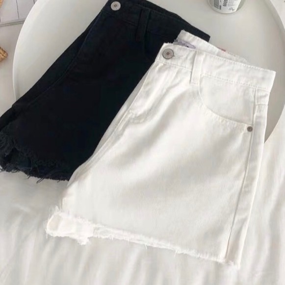 Quần Short Rách Cạp Cao_C5