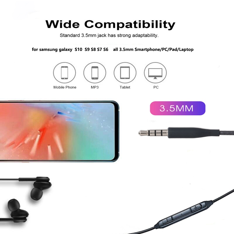 SAMSUNG Tai Nghe Nhét Tai AKG 3.5mm / Type c Có Mic Cho Galaxy S20 note10 S10 S9 S8 S7 xiaomi vivo