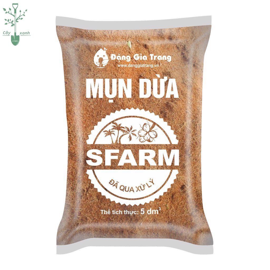 Mùn Dừa, Xơ Dừa Đã Qua Xử Lý 5DM3 [1.2 - 1.3Kg] Làm Giá Thể Trồng Cây - Sfarm - Hạt Giống, Đất sạch, Phân Bón, Hữu Cơ