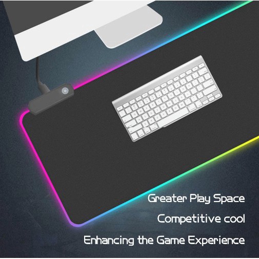 Miếng Lót Chuột Chơi Game Cỡ Lớn Thiết Kế Viền Đèn LED Nhiều Màu Sắc