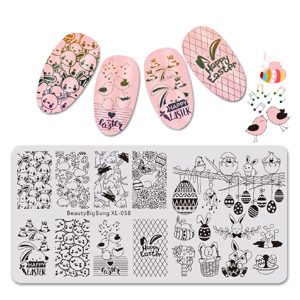 [Hàng mới về] Khuôn trang trí móng tay nghệ thuật họa tiết Phục Sinh xinh xắn