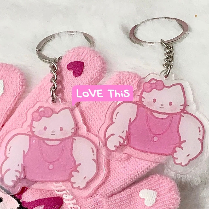 Móc gắn chìa khóa hình mèo dễ thương