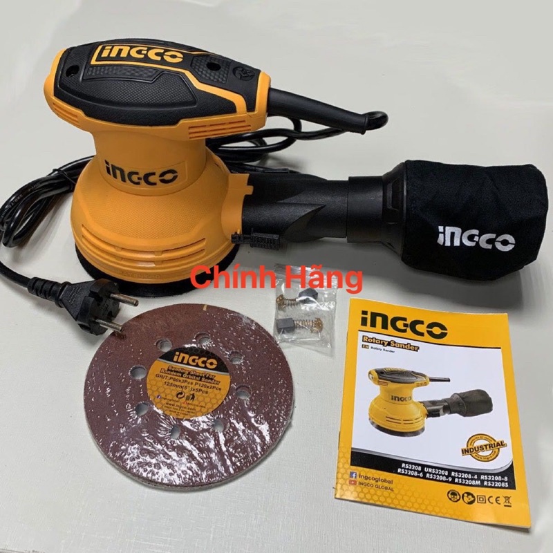 INGCO Máy chà nhám tròn 320W RS3208 (Cam kết Chính Hãng 100%)