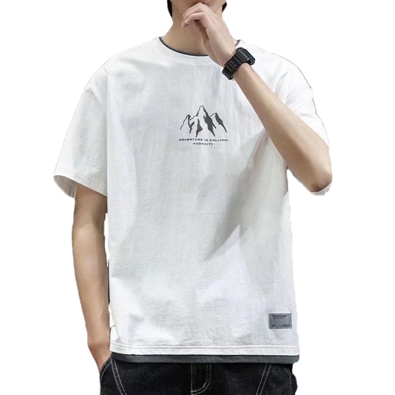 Áo Thun Tay Lỡ Dáng Rộng In Chữ Thời Trang Phong Cách Nhật Bản Cho Nam Size M-3XL