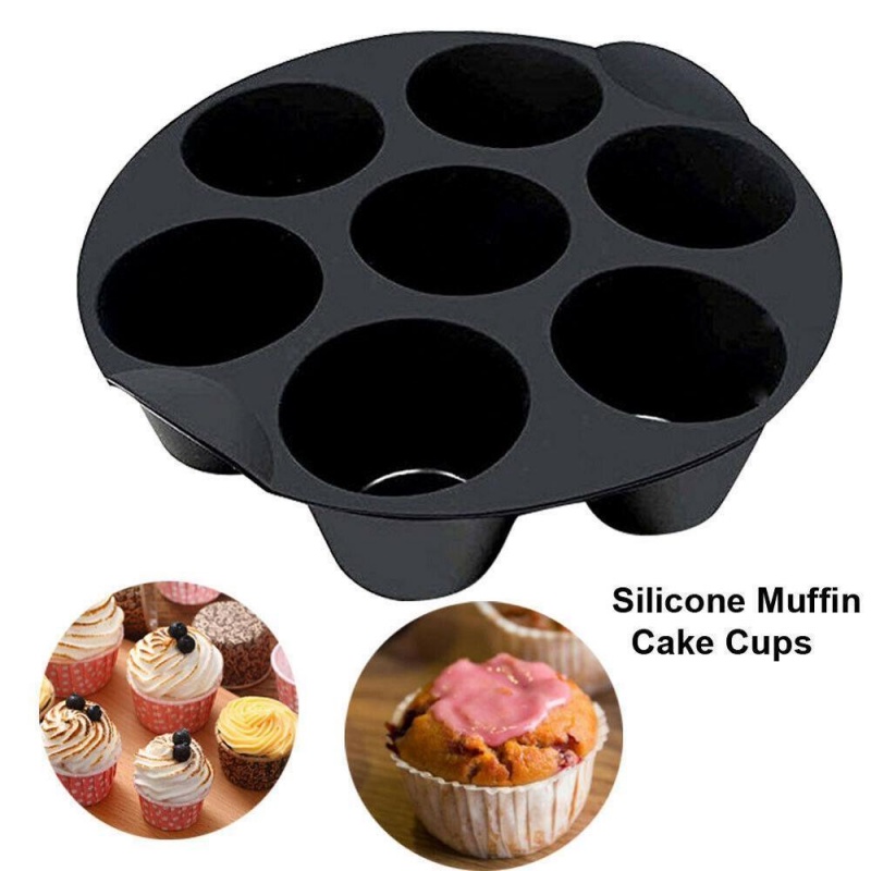 Khuôn Làm Bánh Muffin 7 Ngăn Bằng Silicone Mềm Tiện Dụng Cho Nhà Hàng