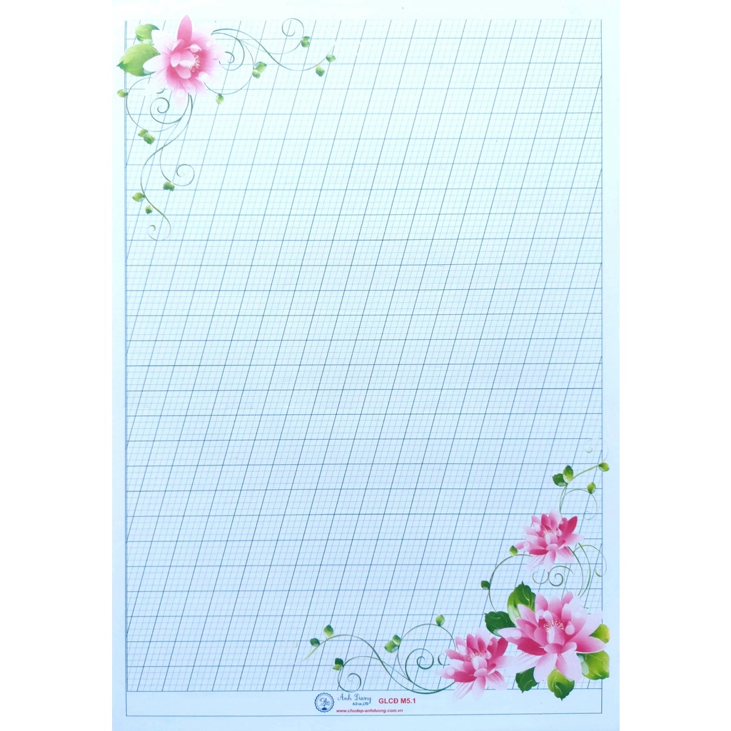 Giấy thi hoa luyện viết chữ đẹp Ánh Dương