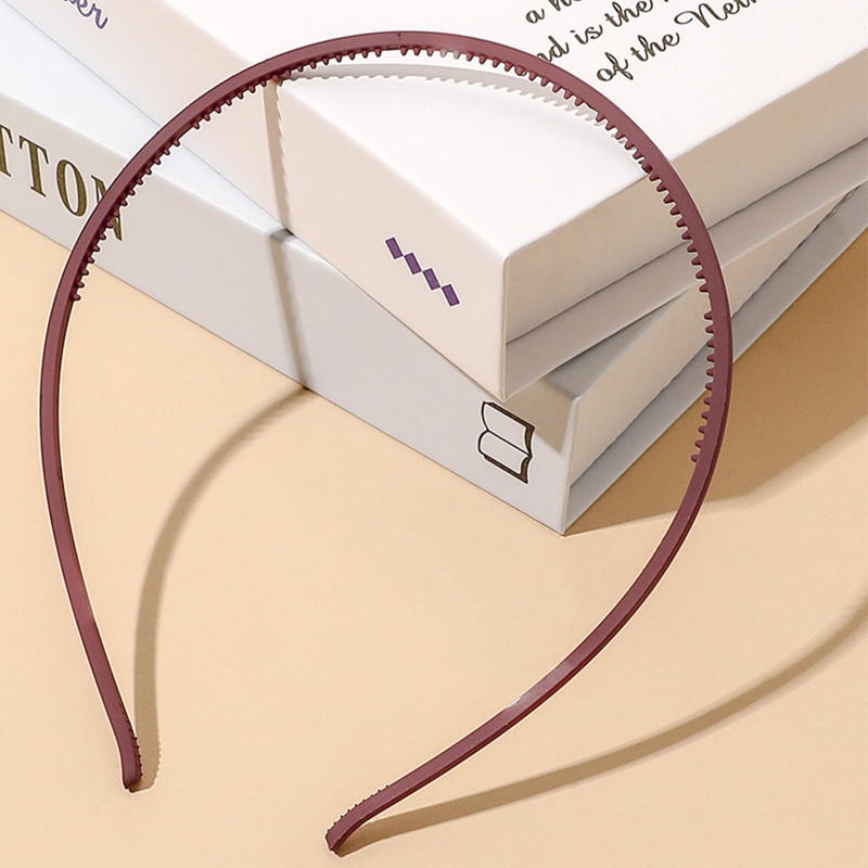 Băng Đô Cài Tóc Bằng Nhựa Resin Màu Trơn Chống Trượt Cho Nữ