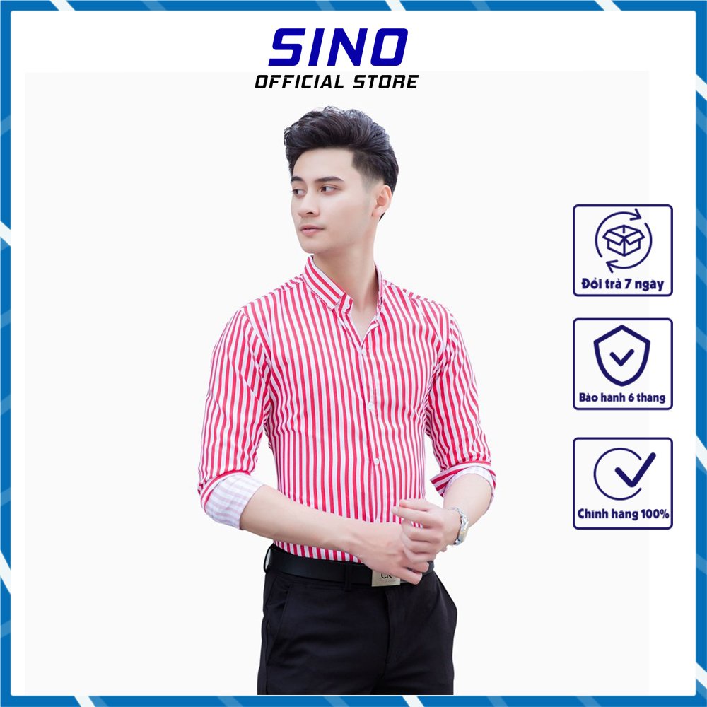 Áo sơ mi giá rẻ hàn quốc cao cấp trẻ trung trơn nam SINO SM08