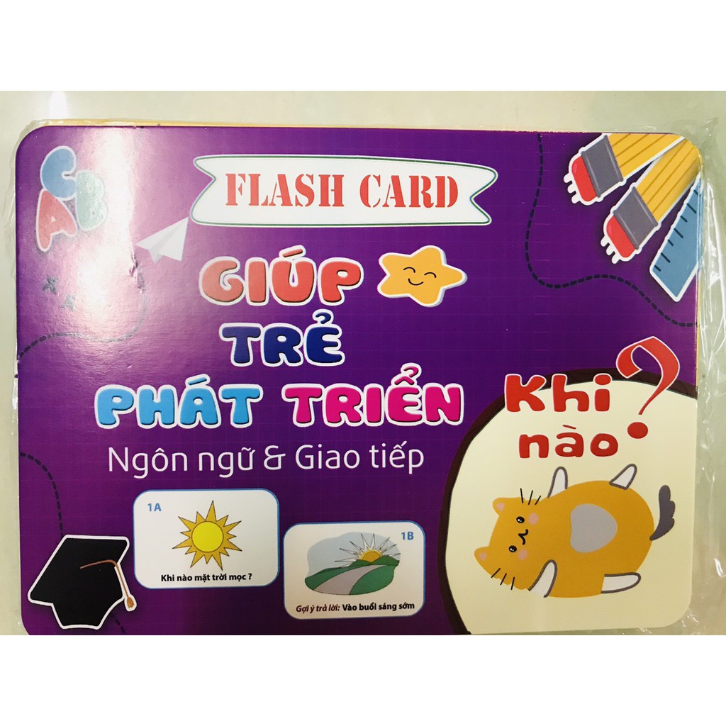Bộ flashcard giúp trẻ phát triển ngôn ngữ và giao tiếp - Thẻ học thông minh