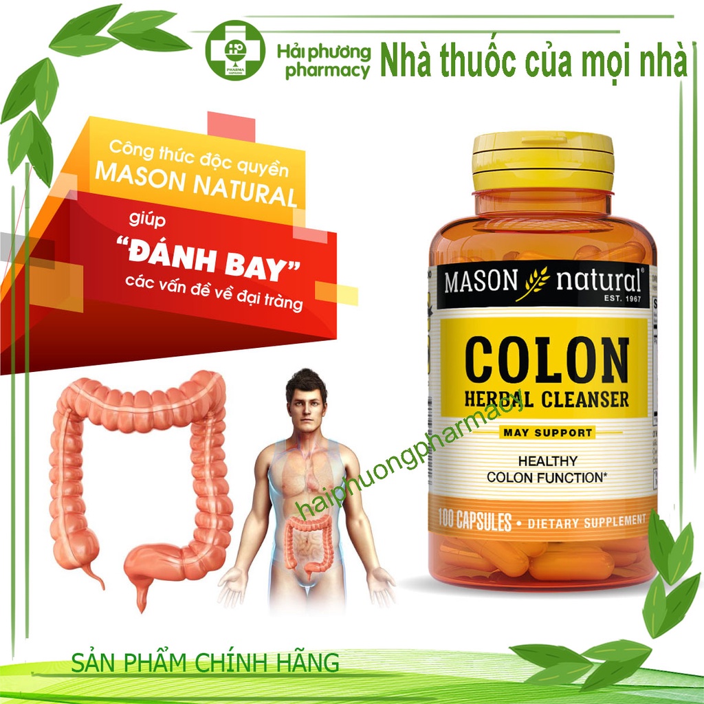 Viên Đại Tràng Colon Herbal Cleanser Lọ 100 Viên - Hỗ Trợ Các Bệnh Về Đại Tràng, Thải Độc Và Cân Bằng Hệ Tiêu Hoá