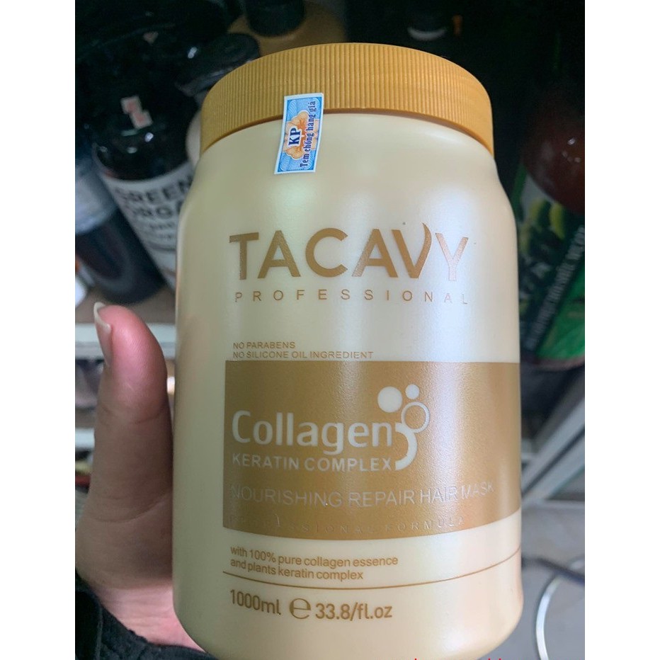 (Chính Hãng) Hấp Tacavy Collagen Siêu Mềm Mượt Phục Hồi Tóc Hư Tổn 1000ML