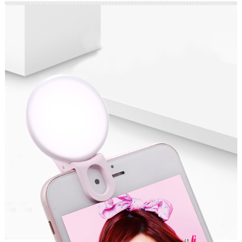 Đèn Led tròn kẹp điện thoại hỗ trợ chụp selfie cực đẹp - phụ kiện đẹp cho điện thoại của bạn