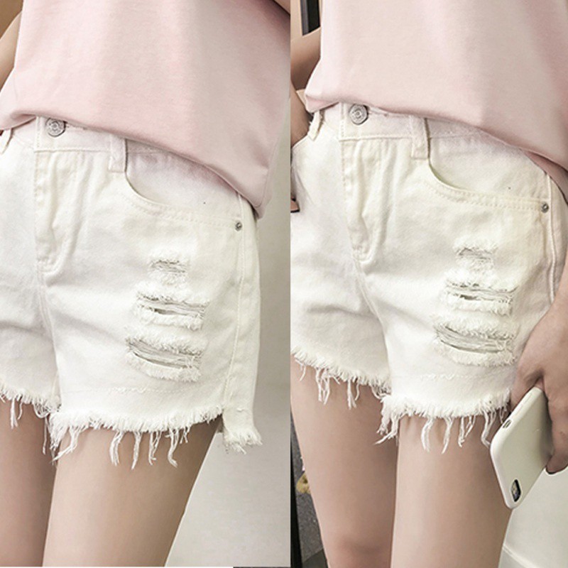 Quần Short Jean Rách Thời Trang Cho Nữ