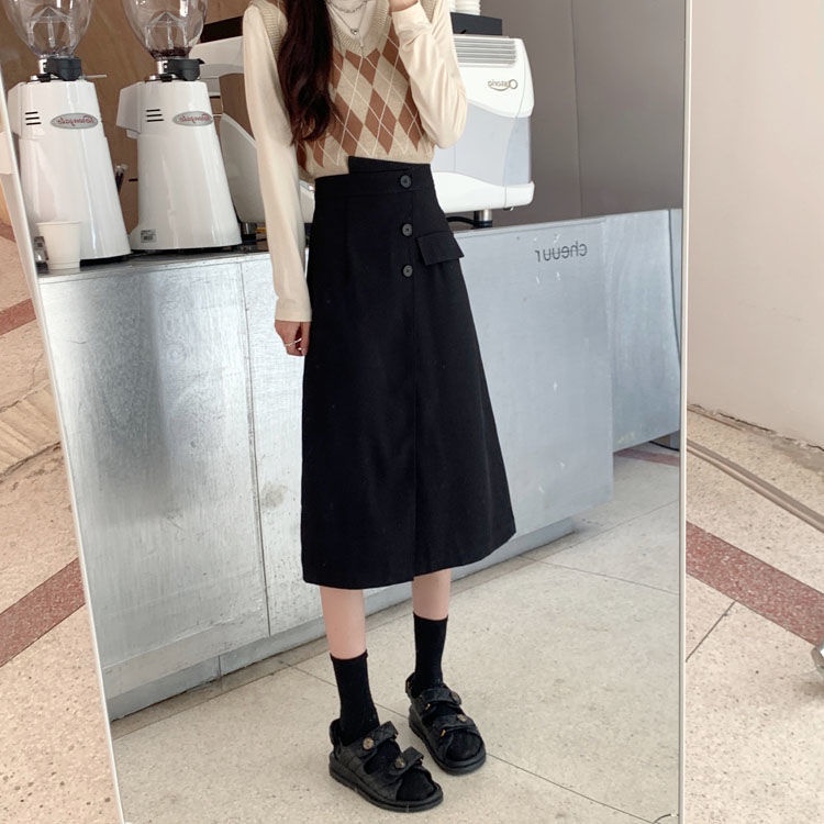 COZOK Chân Váy Lưng Cao Thiết Kế Độc Đáo Thời Trang