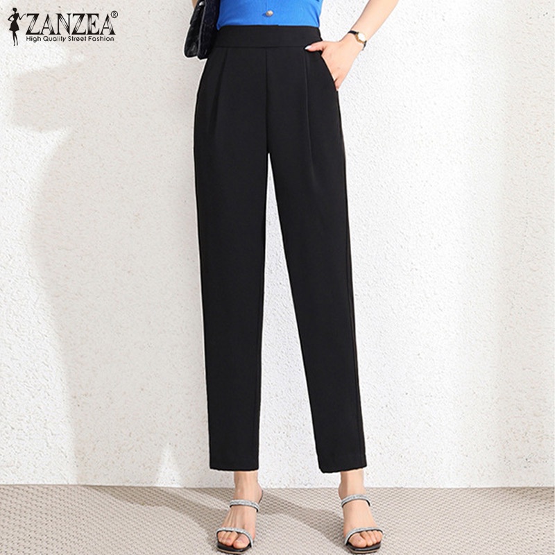 Zanzea Quần Lửng Lưng Cao Có Túi Thời Trang Cho Nữ