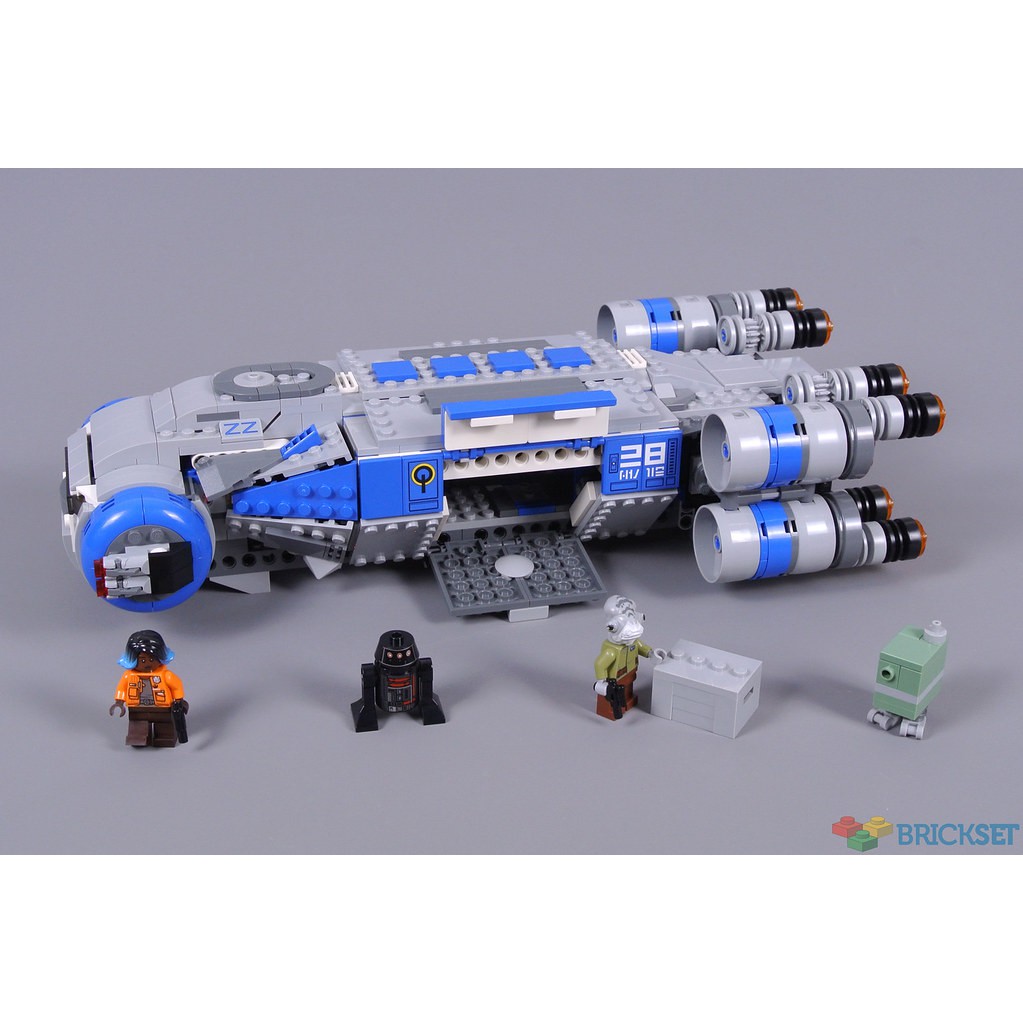 Lego 75293 Star Wars - Leji 60018 ( Xếp Hình Tàu Vận Chuyển Trọng Lực Resistance I-TS Transport 932 Mảnh 