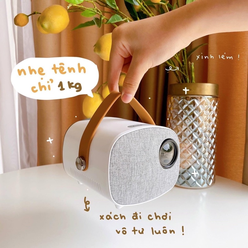 Máy chiếu phim Moonie YG230 có kết nối không dây với điện thoại qua wifi